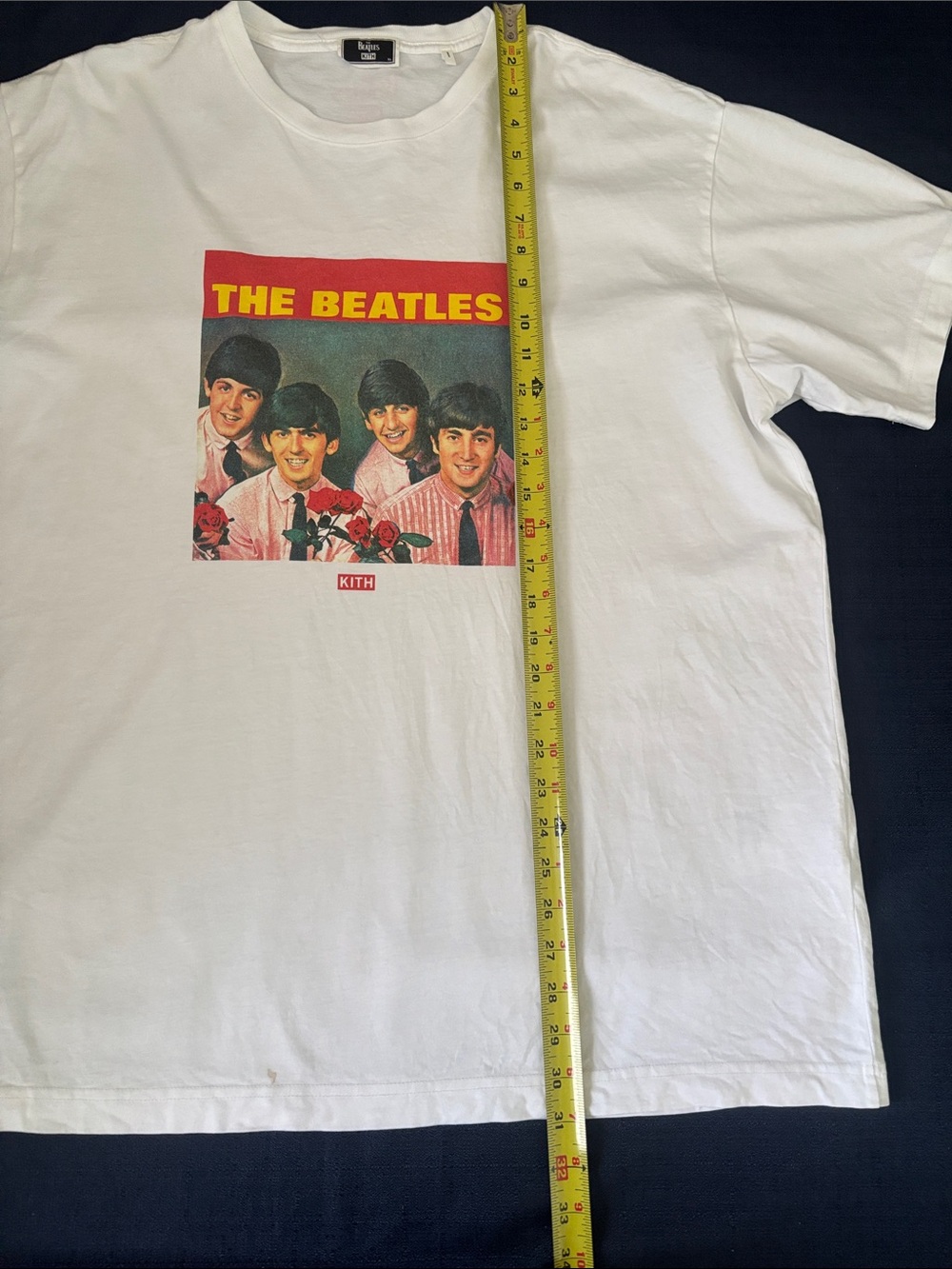 Kith White The Beatles Graphic Tee with Yellow & Red Print - Picture 3 of 8